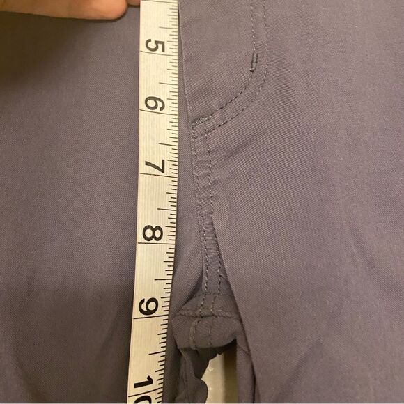 Prana Halle Original Roll Tab Convertible nylon Hiking pants dark gray 10 Reg - Picture 8 of 11